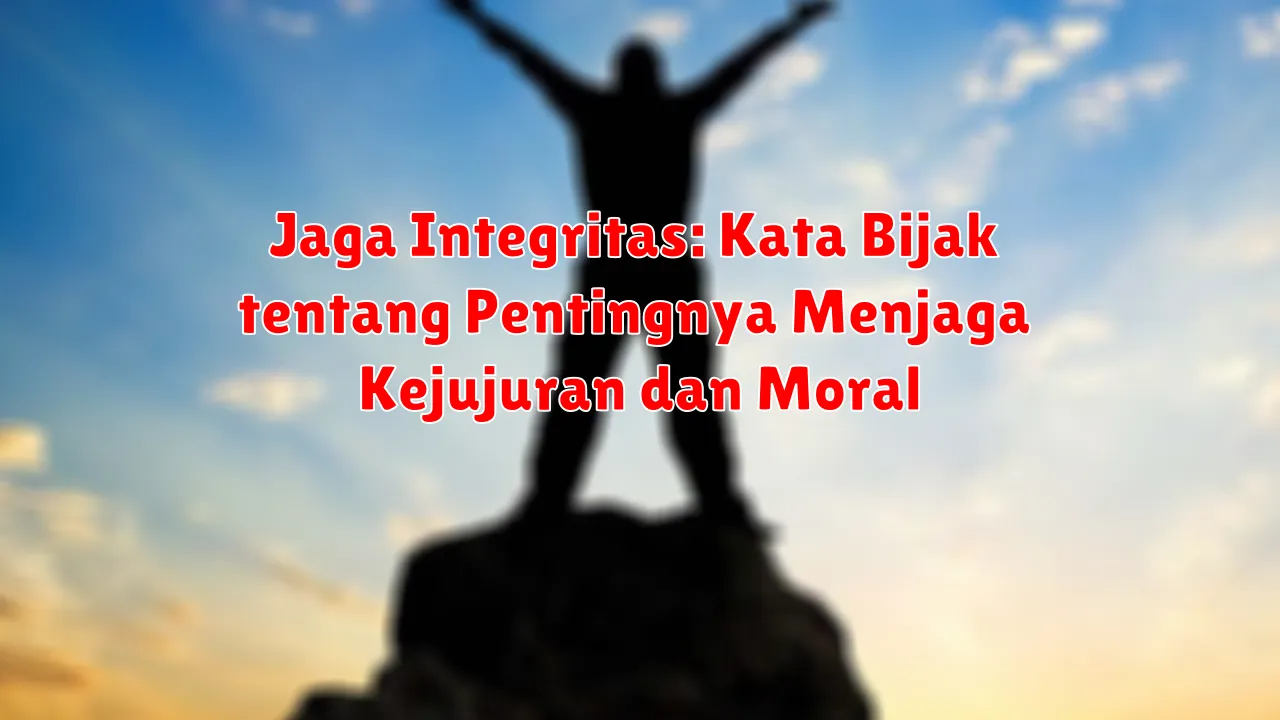 Jaga Integritas: Kata Bijak tentang Pentingnya Menjaga Kejujuran dan Moral