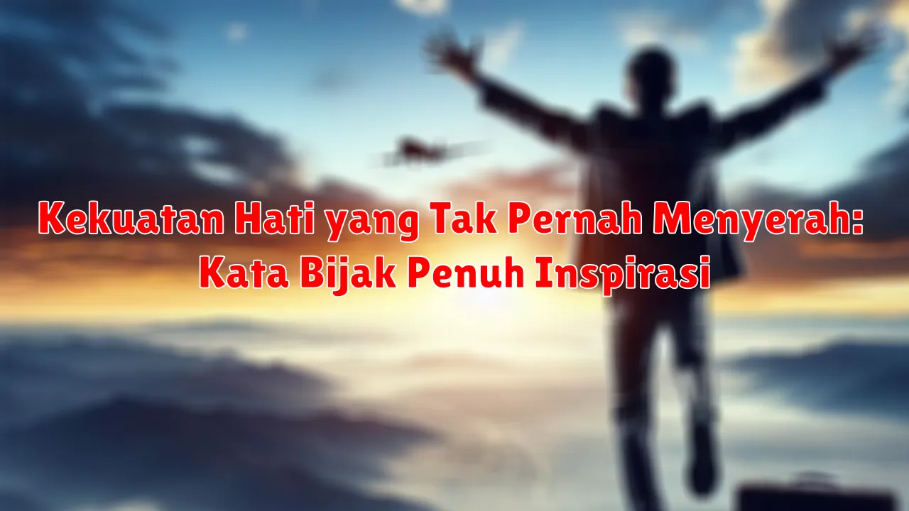 Kekuatan Hati yang Tak Pernah Menyerah: Kata Bijak Penuh Inspirasi