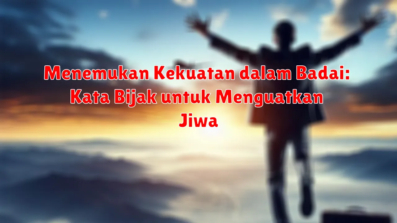 Menemukan Kekuatan dalam Badai: Kata Bijak untuk Menguatkan Jiwa