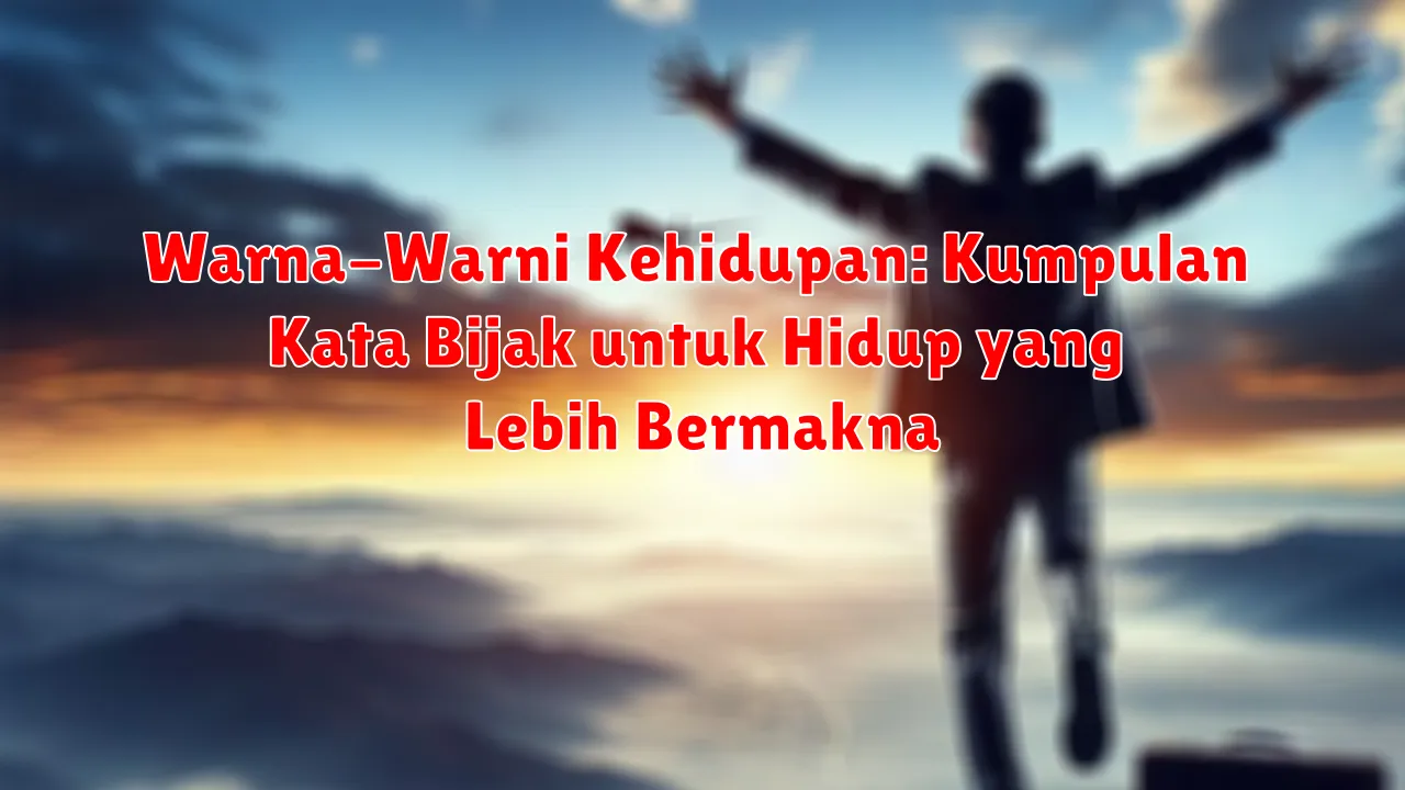 Warna-Warni Kehidupan: Kumpulan Kata Bijak untuk Hidup yang Lebih Bermakna